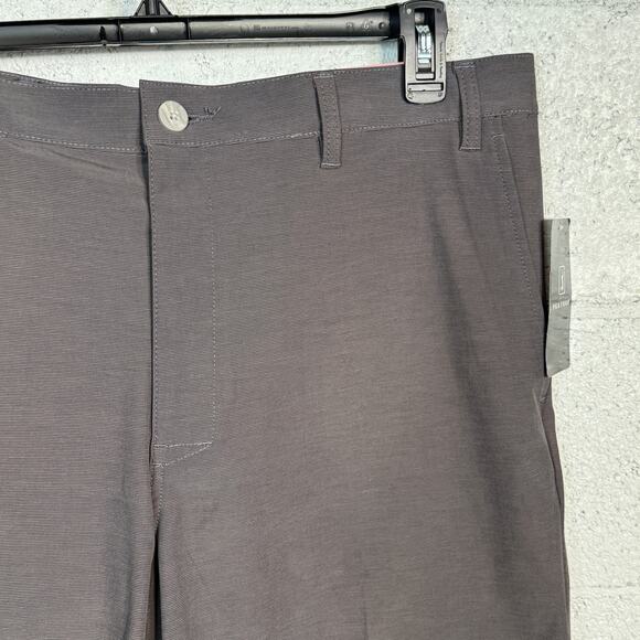 PGA Tour Men's Flat-Front 4-Way Stretch 9" Shorts DK grey Heather, 40 $48 - Picture 6 of 8